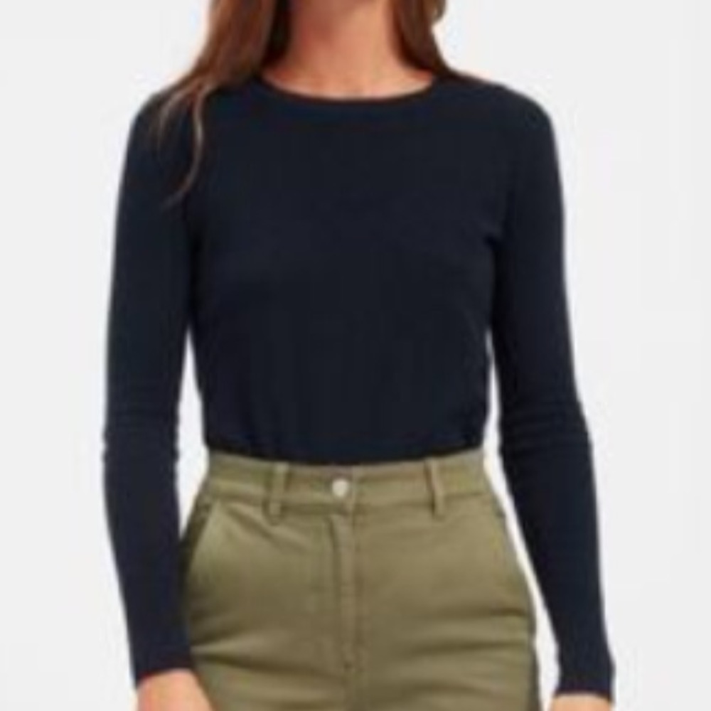 RAG & BONE JEAN navy soft wool crew sweater S